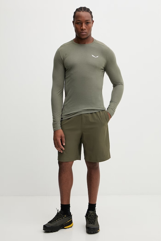 Salewa longsleeve sportowy Puez Dry 00.0000028864 zielony SS26