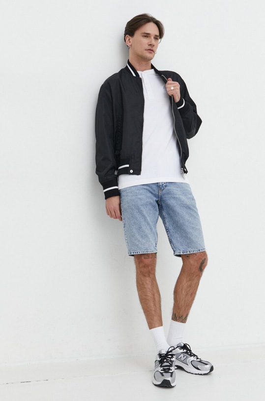 Superdry longsleeve din bumbac M6010729A.01C alb SS24