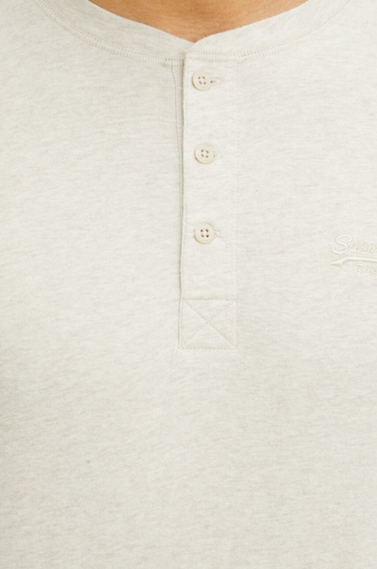 Bavlněné tričko s dlouhým rukávem Superdry M6010729A.8ZU béžová