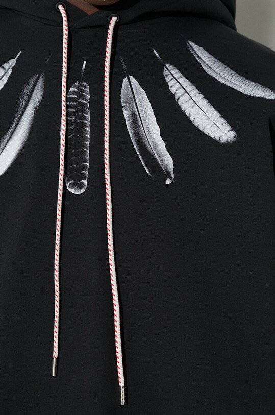 Хлопковая кофта Marcelo Burlon Collar Feathers Dbl Sleeves CMAB044S24JER0021001