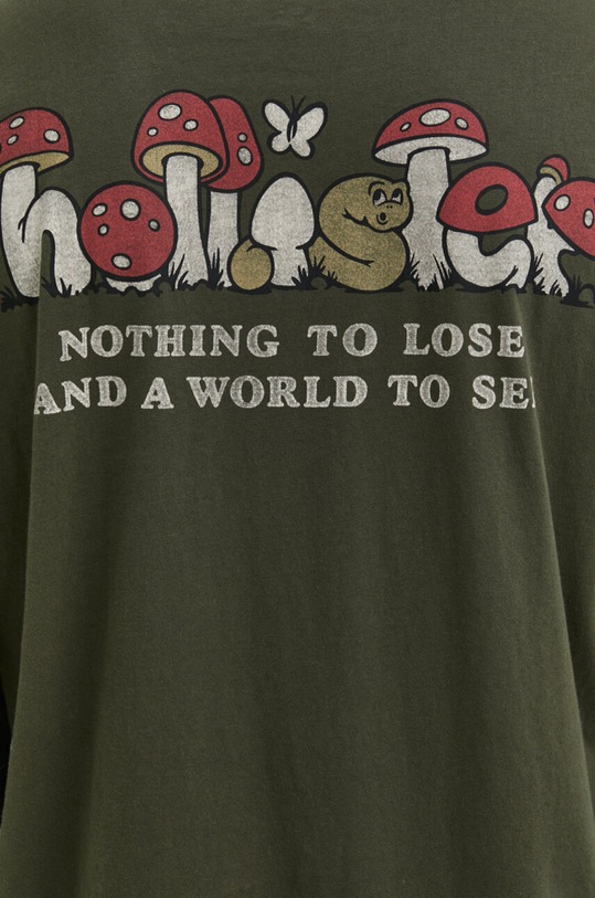 Βαμβακερή μπλούζα με μακριά μανίκια Hollister Co. KI323.4037.330