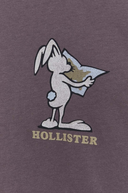 Hollister Co. longsleeve bawełniany KI323.4037.631 fioletowy