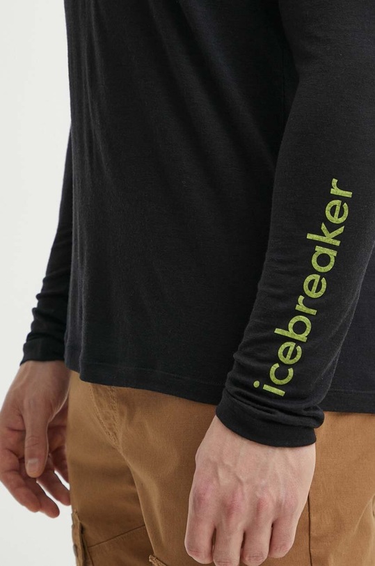 Icebreaker longsleeve sportowy Merino 150 Tech Lite III IB0A56WJ0011 czarny
