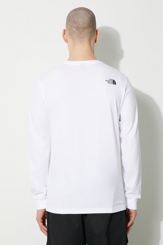 Oblečení Bavlněné tričko s dlouhým rukávem The North Face M L/S Fine Tee NF0A87NCFN41 bílá