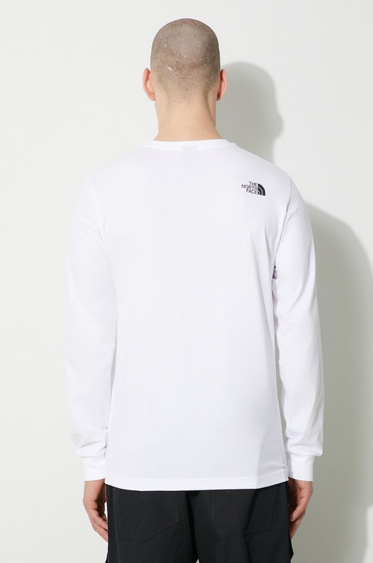 Odzież The North Face longsleeve bawełniany M L/S Fine Tee NF0A87NCFN41 biały