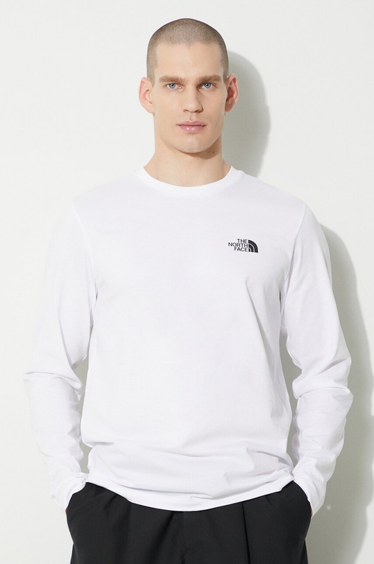 The North Face camicia a maniche lunghe M L/S Simple Dome Tee regolare bianco NF0A87QNFN41
