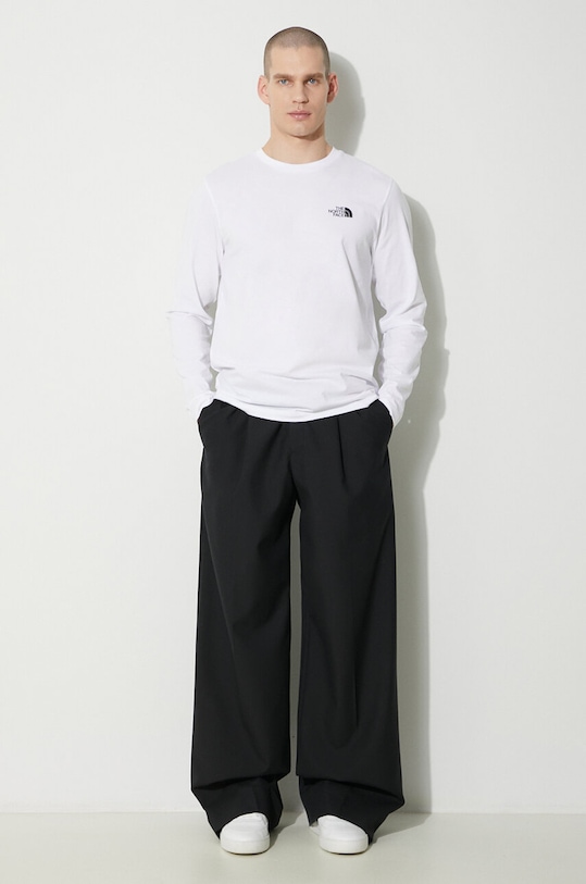 The North Face camicia a maniche lunghe M L/S Simple Dome Tee NF0A87QNFN41 bianco AW24