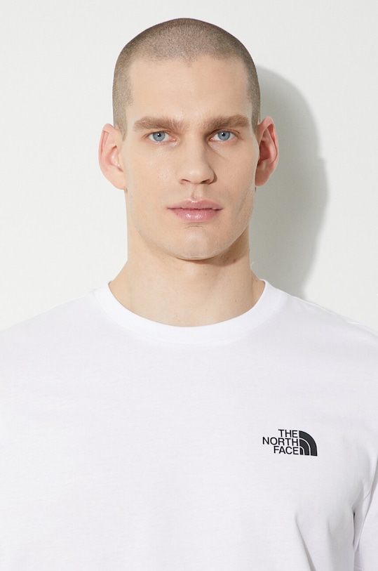 The North Face camicia a maniche lunghe M L/S Simple Dome Tee NF0A87QNFN41 bianco