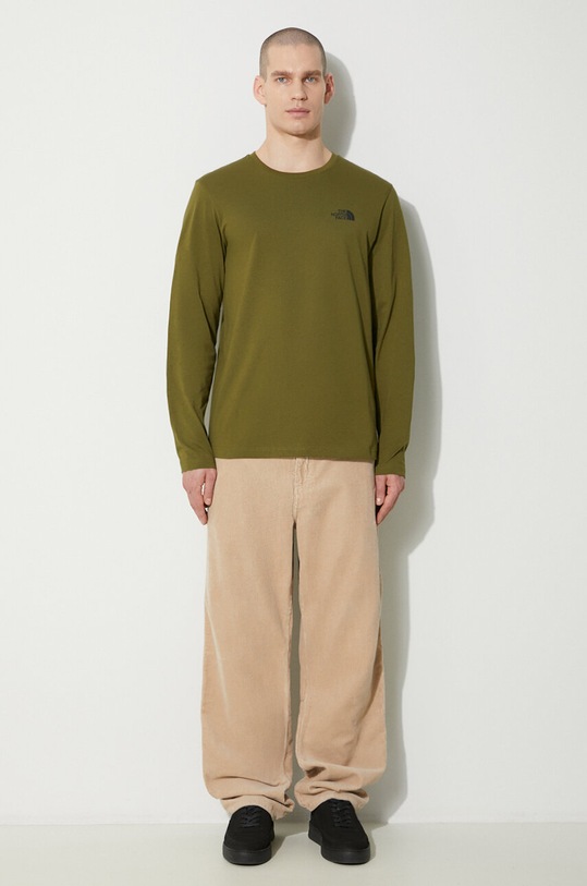 The North Face longsleeve M L/S Simple Dome Tee NF0A87QNPIB1 verde SS24