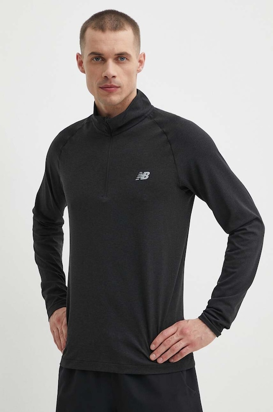 New Balance longsleeve treningowy Athletics regular czarny MT41083BK