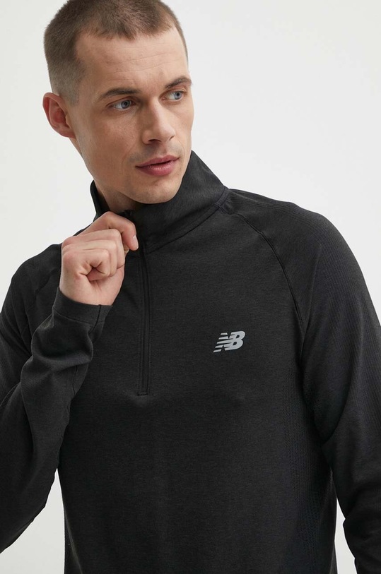 New Balance longsleeve treningowy Athletics czarny MT41083BK