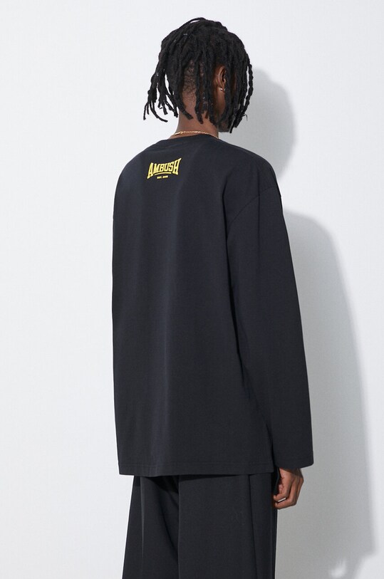 Одежда Хлопковый лонгслив AMBUSH Amb Scholarship BMAB002S24JER0011018 чёрный