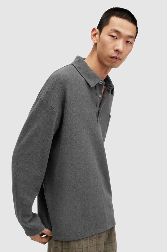 Îmbrăcăminte AllSaints longsleeve ERIS MD131Z gri