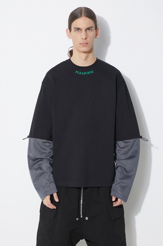 PLEASURES longsleeve shirt Furniture Long Sleeve other black P24SP033.BLACK