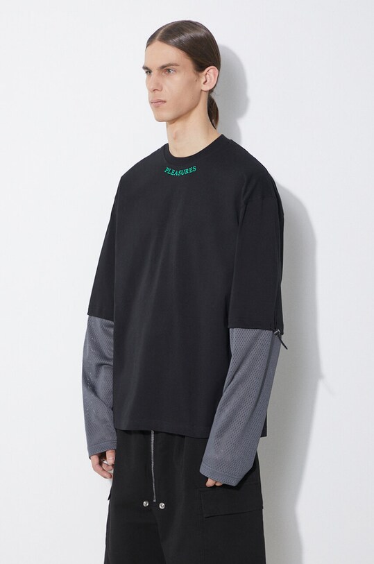 Clothing PLEASURES longsleeve shirt Furniture Long Sleeve P24SP033.BLACK black