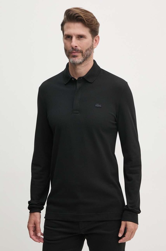Longsleeve Lacoste με ελαστάν μαύρο PH2481
