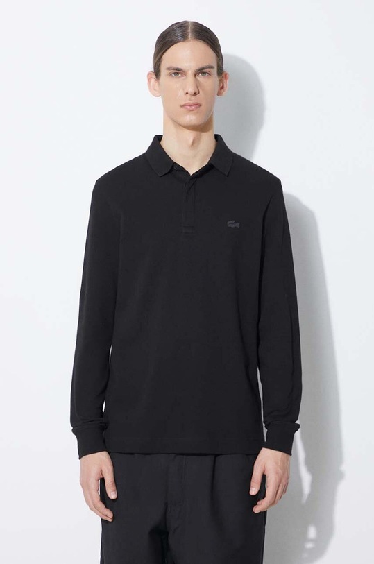 Longsleeve Lacoste με ελαστάν μαύρο PH2481