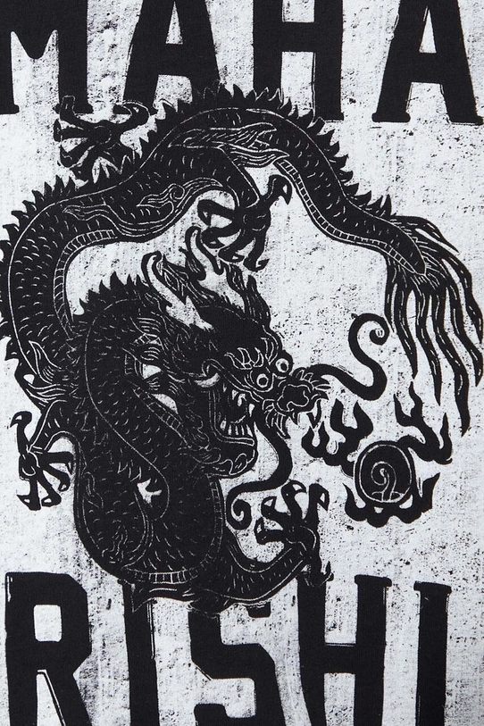 Хлопковый лонгслив Maharishi Woodblock Dragon 1277.BLACK