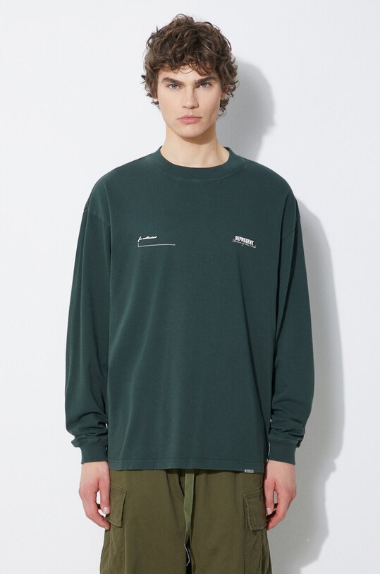 Represent cotton longsleeve top Patron Of The Club green MLM4276.386
