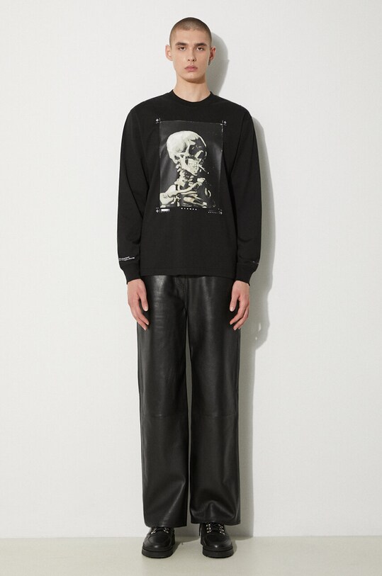 STAMPD longsleeve shirt Skeleton LS Relaxed Tee SLA.M3249LT.BLK black SS24