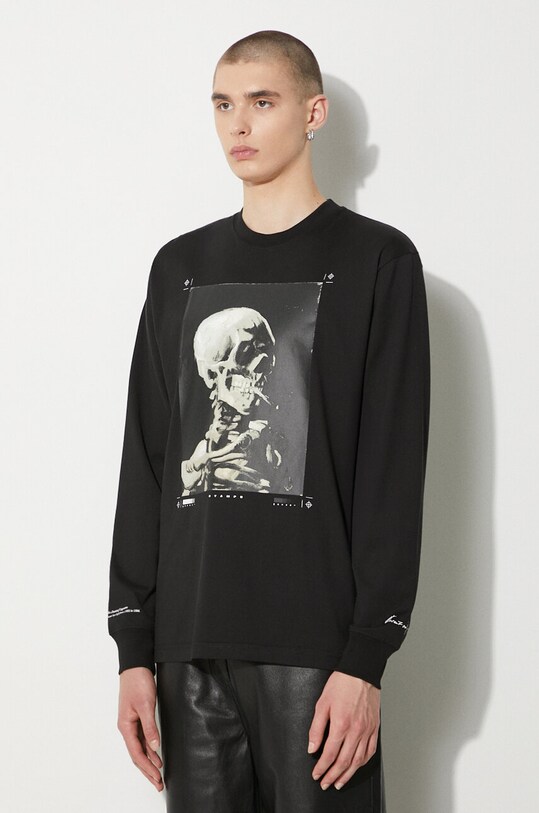 STAMPD longsleeve shirt Skeleton LS Relaxed Tee black SLA.M3249LT.BLK