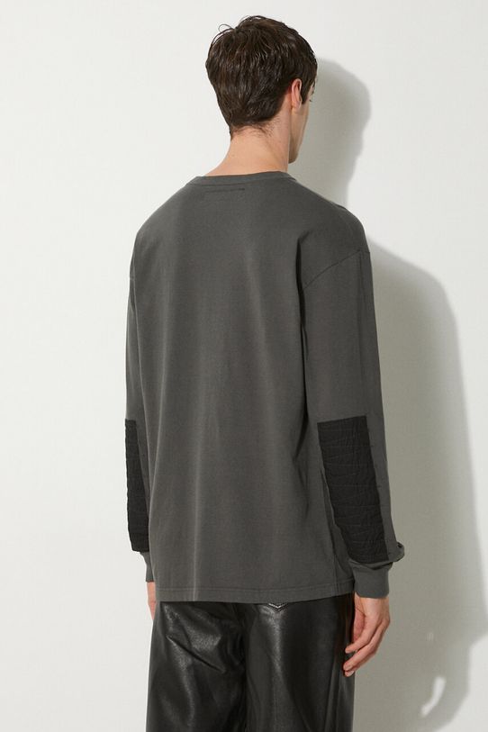 Clothing NEIGHBORHOOD cotton longsleeve top Design Crewneck 241UWNH.CSM04 green