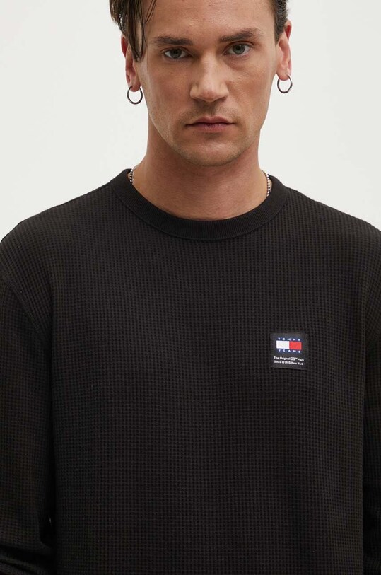 Longsleeve Tommy Jeans μαύρο DM0DM18652