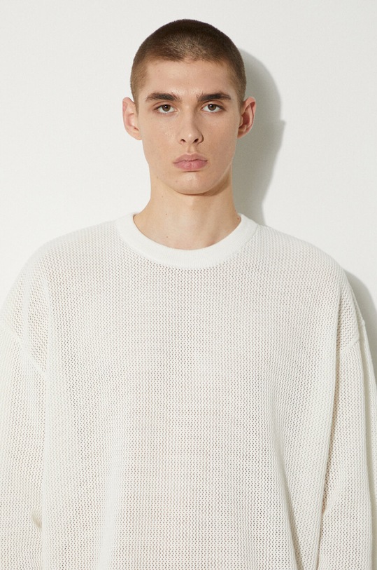 MKI MIYUKI ZOKU longsleeve din bumbac Loose Gauge Long Sleeve LOOSE.GAUGE.LONG.SLEEVE alb