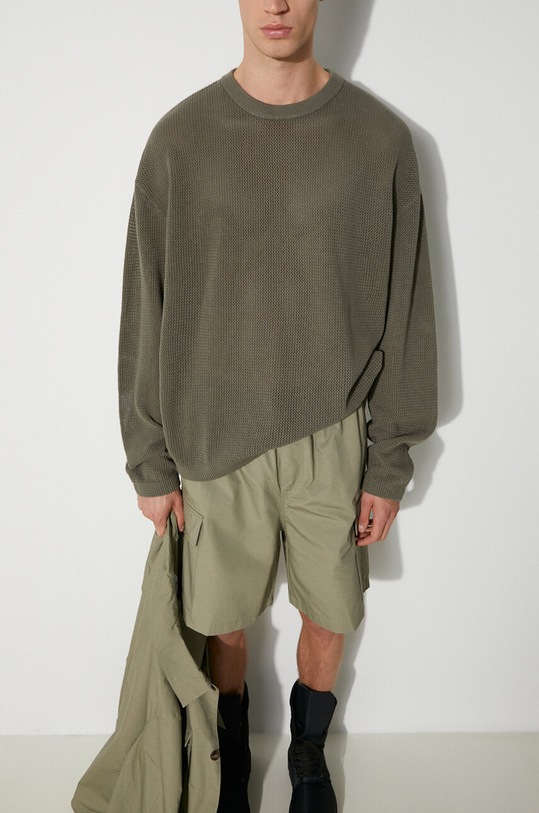 MKI MIYUKI ZOKU cotton longsleeve top Loose Gauge Long Sleeve cotton green LOOSE.GAUGE.LONG.SLEEVE