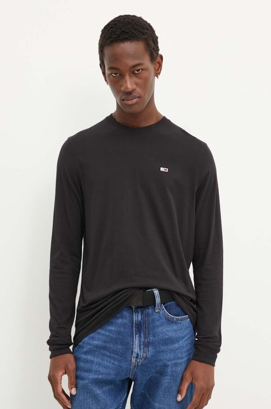 Tommy Jeans longsleeve din bumbac 2-pack DM0DM18438 negru SS24