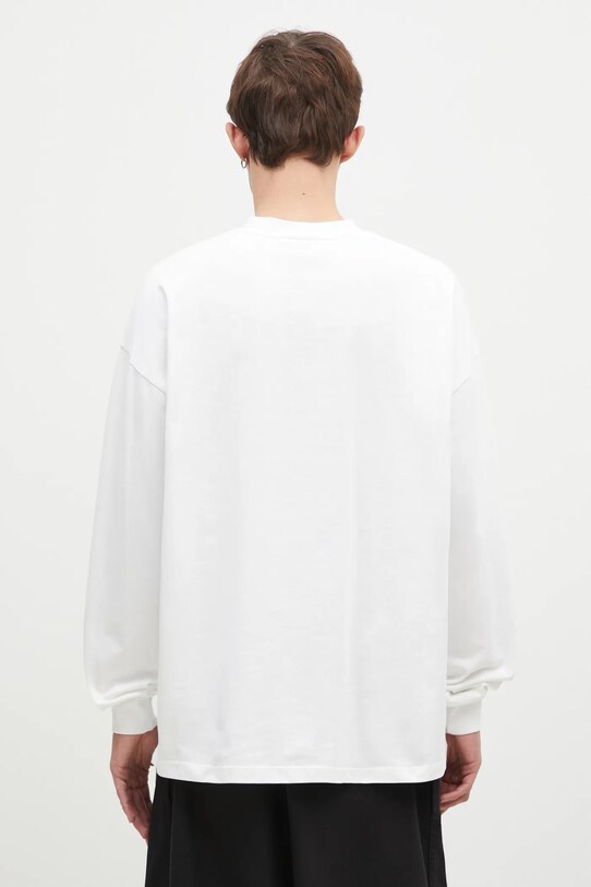 Abbigliamento MKI MIYUKI ZOKU top a maniche lunghe in cotone Uniform Long Sleeve Tee UNIFORM.LONG.SLEEVE.TEE bianco