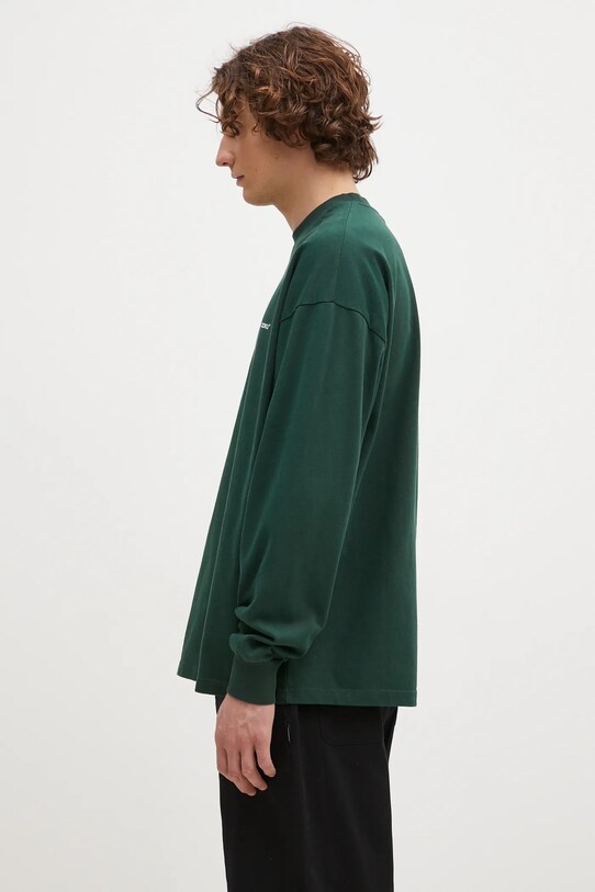 Pamučna majica dugih rukava MKI MIYUKI ZOKU Uniform Long Sleeve Tee UNIFORM.LONG.SLEEVE.TEE zelena SS24