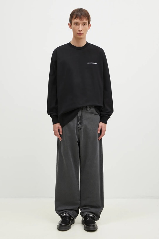 MKI MIYUKI ZOKU longsleeve bawełniany Uniform Long Sleeve Tee czarny UNIFORM.LONG.SLEEVE.TEE