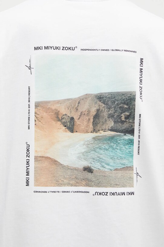 MKI MIYUKI ZOKU longsleeve din bumbac Resort Long Sleeve Tee RESORT.LONG.SLEEVE.TEE alb