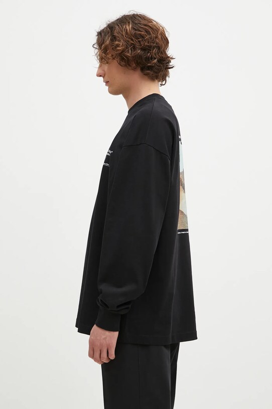 Odjeća Pamučna majica dugih rukava MKI MIYUKI ZOKU Resort Long Sleeve Tee RESORT.LONG.SLEEVE.TEE crna