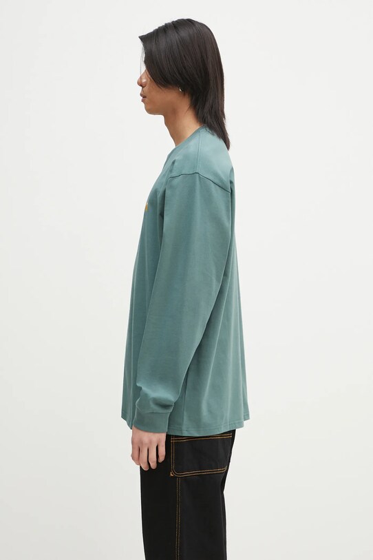 Pamučna majica dugih rukava Carhartt WIP L/S Chase T-Shirt I026392.2N0XX zelena SS25