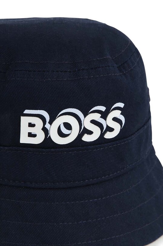 Chłopiec BOSS kapelusz bawełniany dziecięcy J50916. granatowy