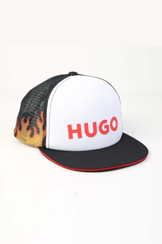 Παιδικό καπέλο μπέιζμπολ HUGO G00128. λευκό SS24