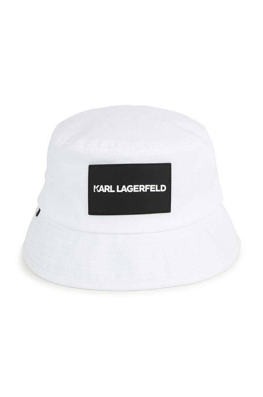 Karl Lagerfeld kapelusz bawełniany dziecięcy aplikacja biały Z30144.