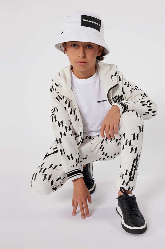 Karl Lagerfeld kapelusz bawełniany dziecięcy biały Z30144.