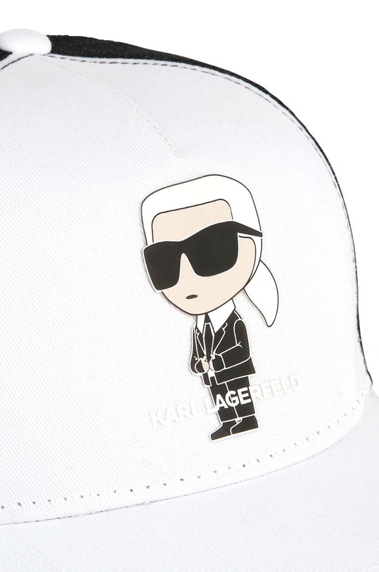 Chłopiec Karl Lagerfeld czapka z daszkiem bawełniana dziecięca Z30175. biały