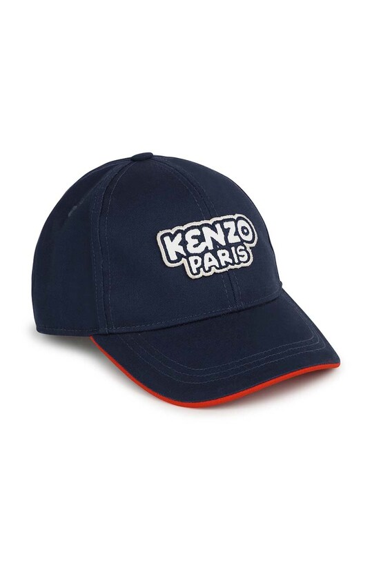 Kenzo Kids czapka z daszkiem bawełniana dziecięca aplikacja niebieski K60029.52.56