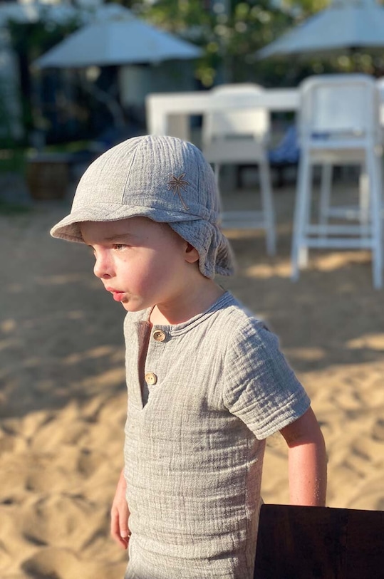 Detská bavlnená čiapka Jamiks WERNER sivá WERNER.or.Naky.JLG157.B