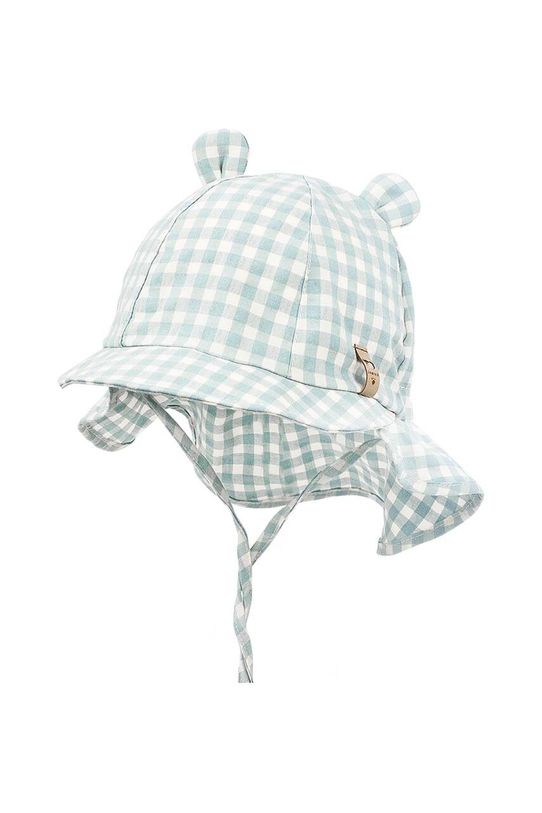 Dětská bavlněná čepice Jamiks WIDAR WIDAR.or.Nak.JLG158.B tyrkysová SS24