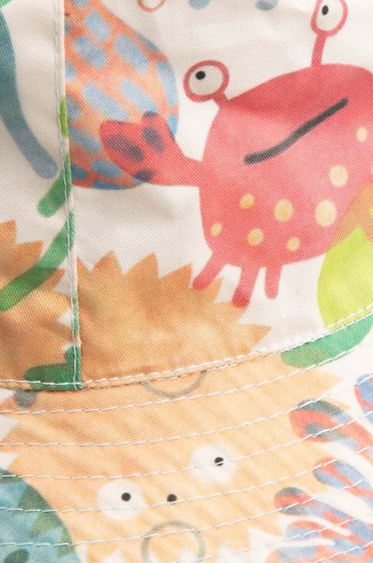 Coccodrillo kapelusz dwustronny bawełniany dziecięcy WC4363305ALB multicolor SS24
