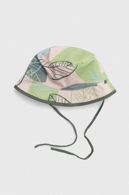 United Colors of Benetton pălărie reversibilă din bumbac pentru copii 6GIAGA00O.P.Sea.PPYH verde SS24