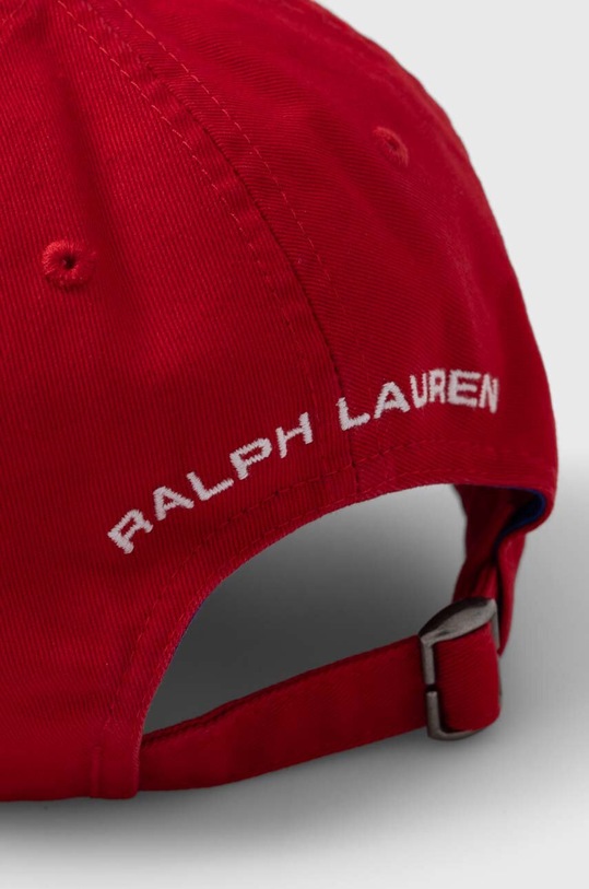 Παιδικό βαμβακερό καπέλο μπέιζμπολ Polo Ralph Lauren 323940059001 κόκκινο SS24