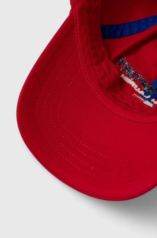 Παιδικό βαμβακερό καπέλο μπέιζμπολ Polo Ralph Lauren κόκκινο 323940059001