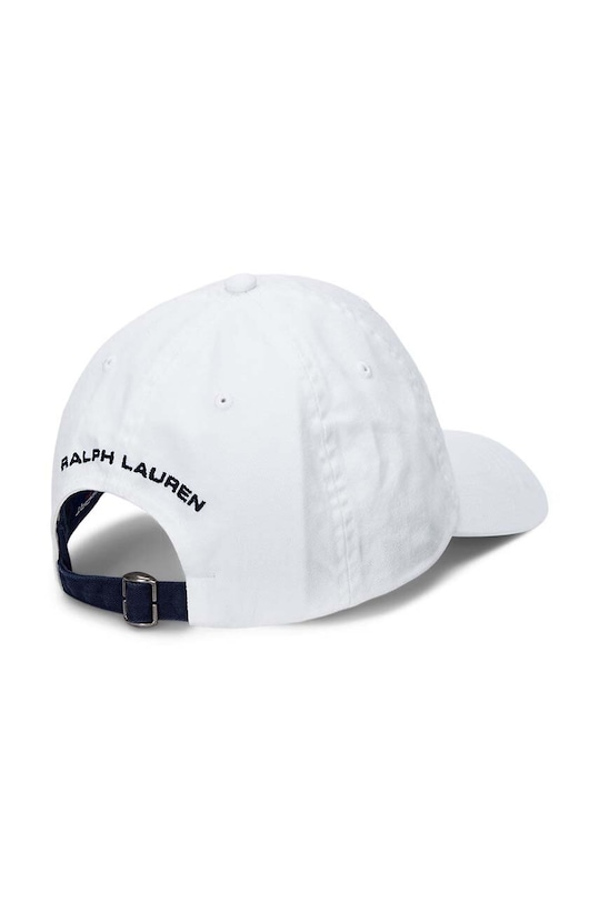 Pamučna kapa sa šiltom za bebe Polo Ralph Lauren 323940059002 bijela SS24