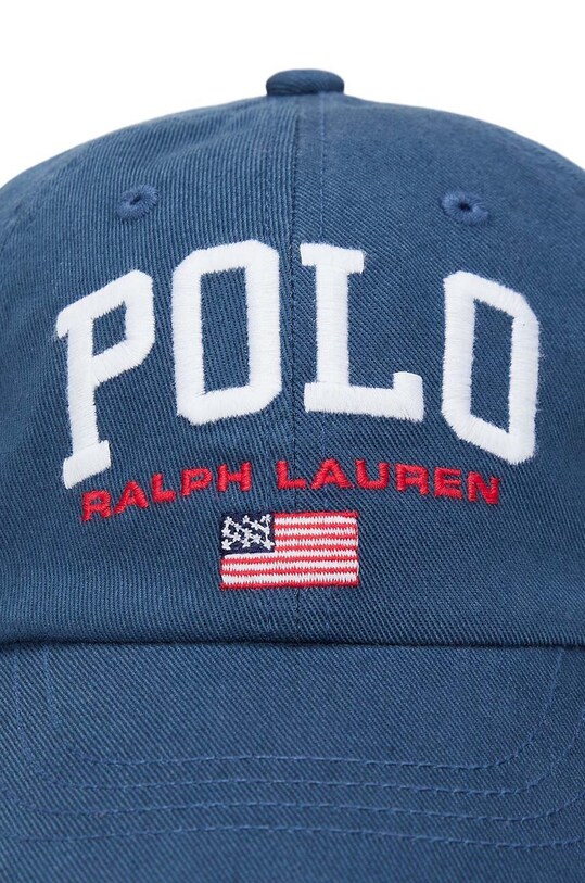 Pamučna kapa sa šiltom za bebe Polo Ralph Lauren mornarsko plava 322940810001